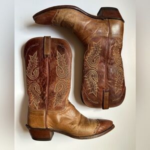 Luchesse 1883 Clayton Brown Mad Dog Goat Leather Boots 10 B